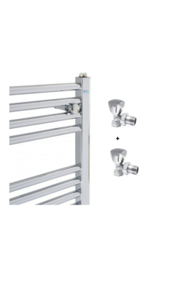 ECA 50/70 Düz Krom Havlupan ve 2 Adet ECA Krom Vanası | Şık ve Dayanıklı Isıtma Seti - E.C.A