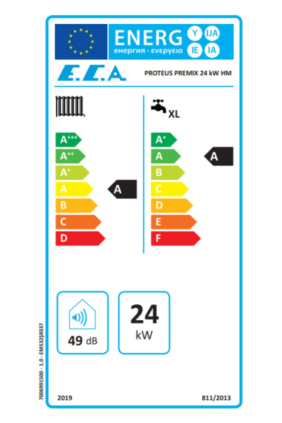 ECA Proteus Premix 24 kW Tam Yoğuşmalı Kombi | Yüksek Verim ve Sessiz Çalışma - 3