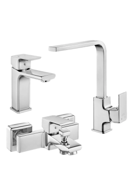 ECA Tiera 3'lü Set | Lavabo, Banyo ve Mutfak Eviyе Bataryası - 20 Yıl Garantili - 1